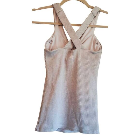 ALO YOGA Elevate Tank in Dove Grey SIlver Size XS - Picture 3 of 3